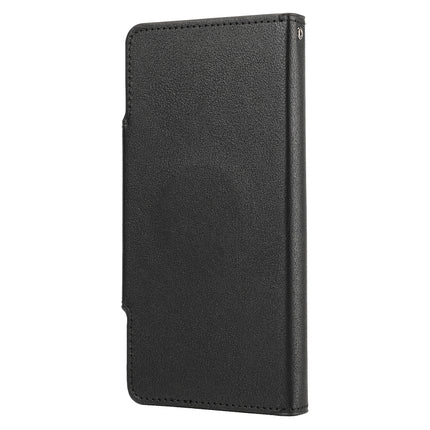 Ultra-thin Separable Magnetic Horizontal Flip Leather Case with Card Slot & Wallet For iPhone 13(Black)-garmade.com