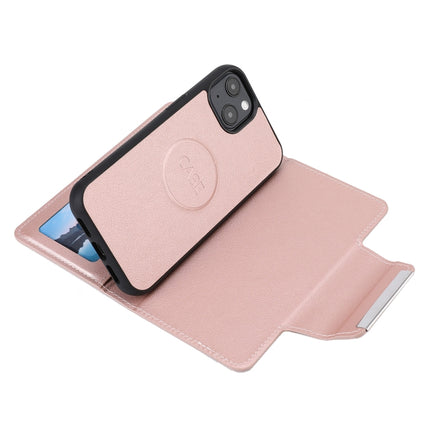 Ultra-thin Separable Magnetic Horizontal Flip Leather Case with Card Slot & Wallet For iPhone 13 Pro(Pink)-garmade.com