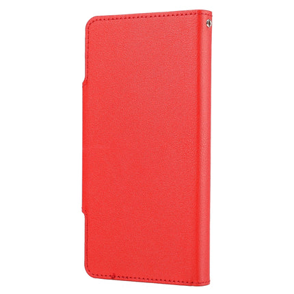 Ultra-thin Separable Magnetic Horizontal Flip Leather Case with Card Slot & Wallet For iPhone 13 Pro(Red)-garmade.com