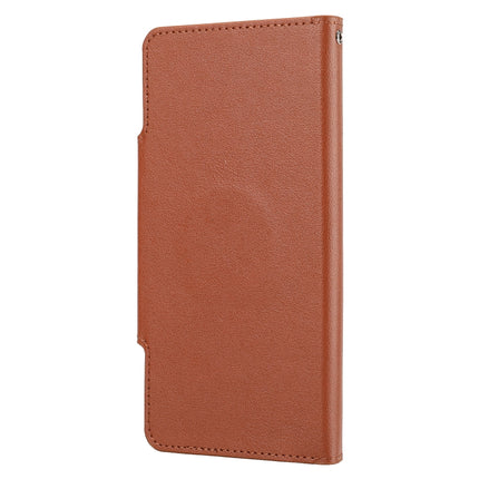 Ultra-thin Separable Magnetic Horizontal Flip Leather Case with Card Slot & Wallet For iPhone 13 Pro Max(Brown)-garmade.com