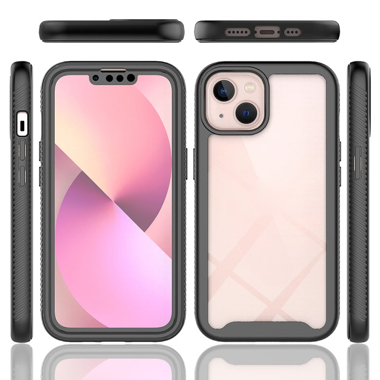 Starry Sky Solid Color Series Shockproof PC + TPU Case with PET Film For iPhone 13 mini(Black)-garmade.com
