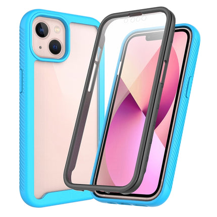 Starry Sky Solid Color Series Shockproof PC + TPU Case with PET Film For iPhone 13 mini(Sky Blue)-garmade.com