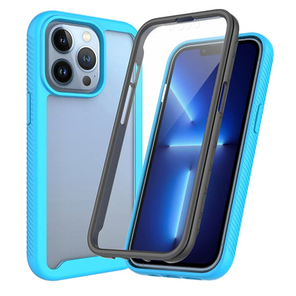 Starry Sky Solid Color Series Shockproof PC + TPU Case with PET Film For iPhone 13 Pro(Sky Blue)-garmade.com