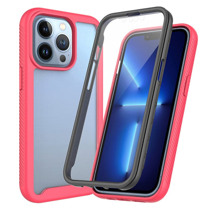 Starry Sky Solid Color Series Shockproof PC + TPU Case with PET Film For iPhone 13 Pro(Rose Red)-garmade.com