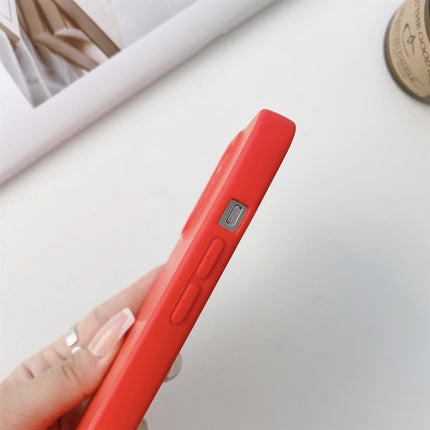 Elastic Silicone Protective Case with Wide Neck Lanyard For iPhone 13 Pro(Red)-garmade.com
