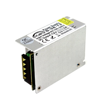 S-36-12 DC12V 3A 36W LED Regulated Switching Power Supply, Size: 86 x 58 x 33mm-garmade.com