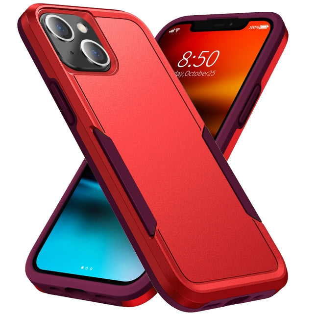 Pioneer Armor Heavy Duty PC + TPU Shockproof Case For iPhone 13 mini(Red)-garmade.com