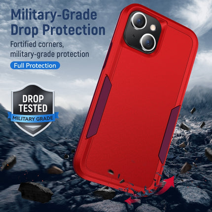 Pioneer Armor Heavy Duty PC + TPU Shockproof Case For iPhone 13 mini(Red)-garmade.com