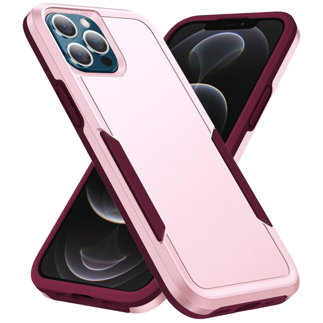 Pioneer Armor Heavy Duty PC + TPU Shockproof Case For iPhone 13 Pro(Pink)-garmade.com