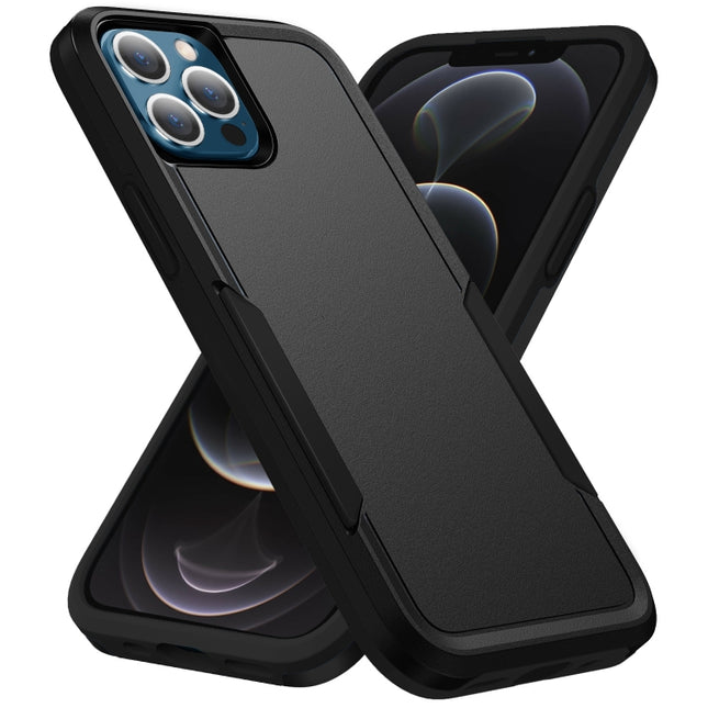 Pioneer Armor Heavy Duty PC + TPU Shockproof Case For iPhone 13 Pro(Black)-garmade.com