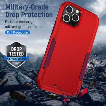 Pioneer Armor Heavy Duty PC + TPU Shockproof Case For iPhone 13 Pro(Red)-garmade.com