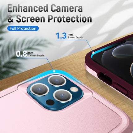 Pioneer Armor Heavy Duty PC + TPU Shockproof Case For iPhone 13 Pro Max(Pink)-garmade.com
