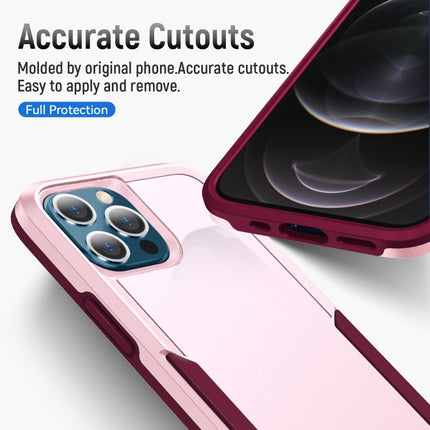 Pioneer Armor Heavy Duty PC + TPU Shockproof Case For iPhone 13 Pro Max(Pink)-garmade.com