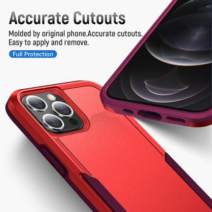 Pioneer Armor Heavy Duty PC + TPU Shockproof Case For iPhone 13 Pro Max(Red)-garmade.com