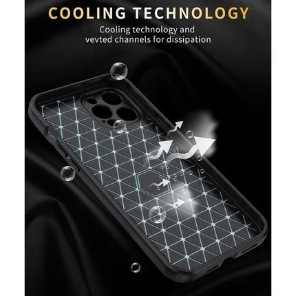 Litchi Texture Sliding Camshield TPU Protective Case For iPhone 13(Blue)-garmade.com