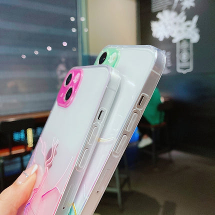 Hollow Marble Pattern TPU Precise Hole Protective Case with Neck Strap Rope For iPhone 13 mini(Grey)-garmade.com