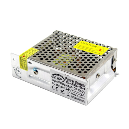 S-60-24 DC24V 2.5A 60W LED Regulated Switching Power Supply, Size: 110 x 79 x 36mm-garmade.com