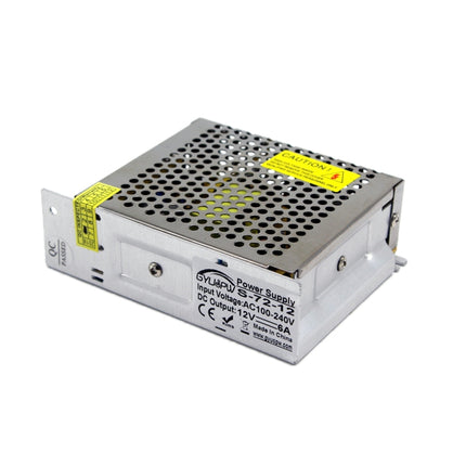 S-72-12 DC12V 6A 72W LED Regulated Switching Power Supply, Size: 129 x 99 x 40mm-garmade.com