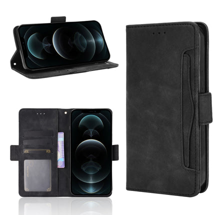 Skin Feel Calf Pattern Horizontal Flip Leather Case with Holder & Card Slots & Photo Frame For iPhone 13(Black)-garmade.com