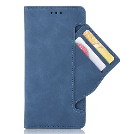 Skin Feel Calf Pattern Horizontal Flip Leather Case with Holder & Card Slots & Photo Frame For iPhone 13(Blue)-garmade.com