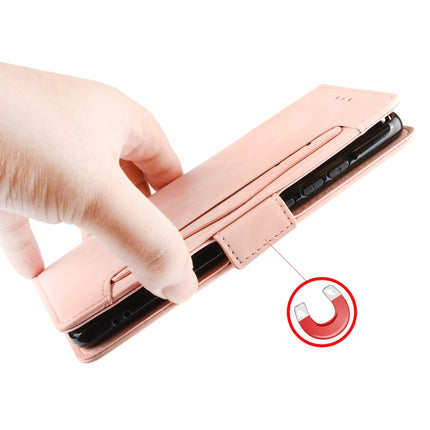 Skin Feel Calf Pattern Horizontal Flip Leather Case with Holder & Card Slots & Photo Frame For iPhone 13 Pro(Pink)-garmade.com