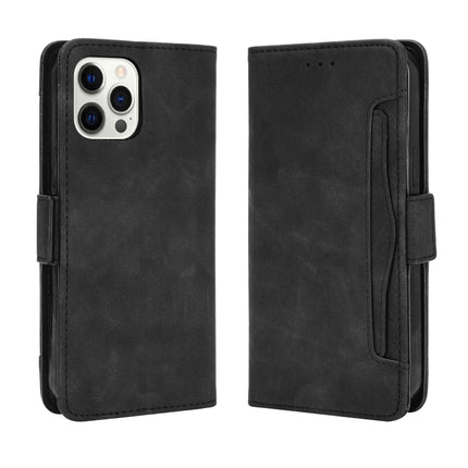 Skin Feel Calf Pattern Horizontal Flip Leather Case with Holder & Card Slots & Photo Frame For iPhone 13 Pro Max(Black)-garmade.com