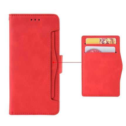 Skin Feel Calf Pattern Horizontal Flip Leather Case with Holder & Card Slots & Photo Frame For iPhone 13 Pro Max(Red)-garmade.com