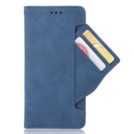 Skin Feel Calf Pattern Horizontal Flip Leather Case with Holder & Card Slots & Photo Frame For iPhone 13 Pro Max(Blue)-garmade.com