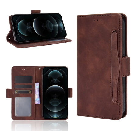 Skin Feel Calf Pattern Horizontal Flip Leather Case with Holder & Card Slots & Photo Frame For iPhone 13 Pro Max(Brown)-garmade.com