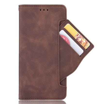 Skin Feel Calf Pattern Horizontal Flip Leather Case with Holder & Card Slots & Photo Frame For iPhone 13 Pro Max(Brown)-garmade.com