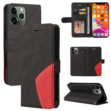 Dual-color Splicing Horizontal Flip PU Leather Case with Holder & Card Slots & Wallet For iPhone 13 Pro Max(Black)-garmade.com
