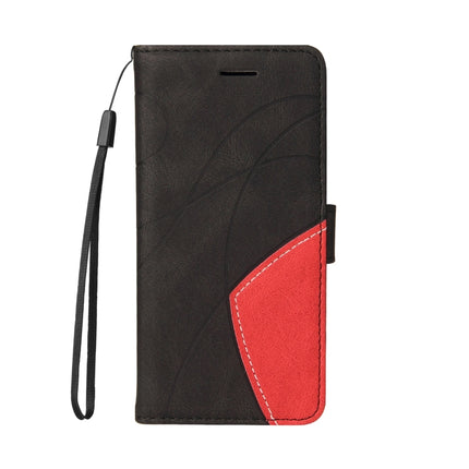 Dual-color Splicing Horizontal Flip PU Leather Case with Holder & Card Slots & Wallet For iPhone 13 Pro Max(Black)-garmade.com