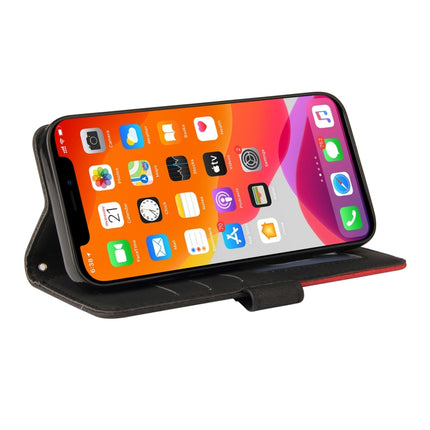 Dual-color Splicing Horizontal Flip PU Leather Case with Holder & Card Slots & Wallet For iPhone 13 Pro Max(Black)-garmade.com