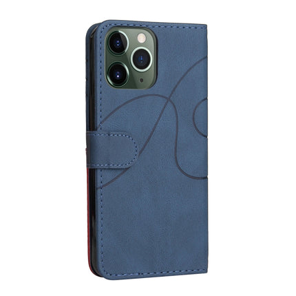 Dual-color Splicing Horizontal Flip PU Leather Case with Holder & Card Slots & Wallet For iPhone 13 Pro Max(Blue)-garmade.com
