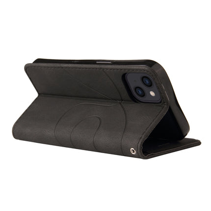Dual-color Splicing Horizontal Flip PU Leather Case with Holder & Card Slots & Wallet For iPhone 13(Black)-garmade.com