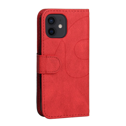 Dual-color Splicing Horizontal Flip PU Leather Case with Holder & Card Slots & Wallet For iPhone 13 mini(Red)-garmade.com