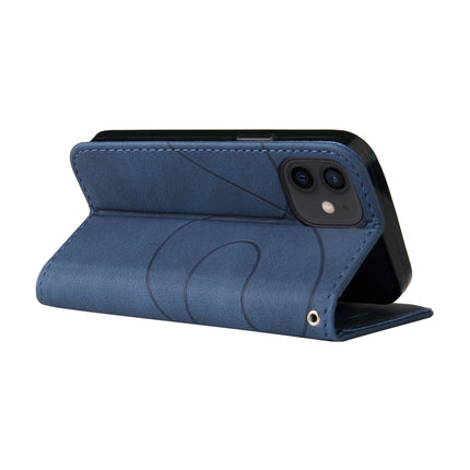 Dual-color Splicing Horizontal Flip PU Leather Case with Holder & Card Slots & Wallet For iPhone 13 mini(Blue)-garmade.com