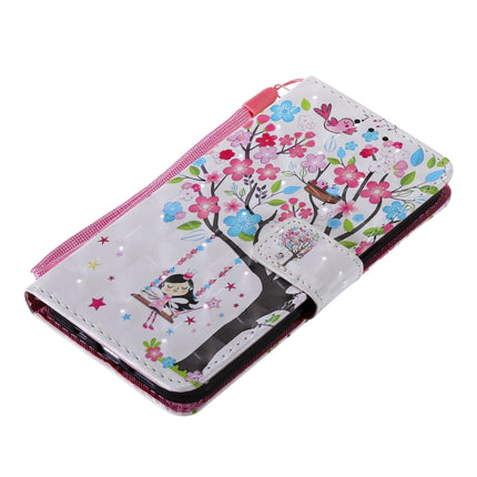 3D Painted Pattern Horizontal Flip Leather Case with Holder & Card Slots & Wallet For iPhone 13(Girl Under The Tree)-garmade.com