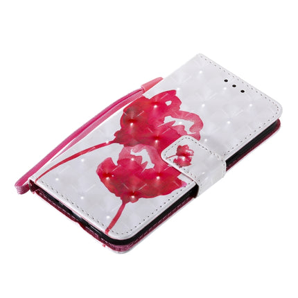 3D Painted Pattern Horizontal Flip Leather Case with Holder & Card Slots & Wallet For iPhone 13(Red Rose)-garmade.com