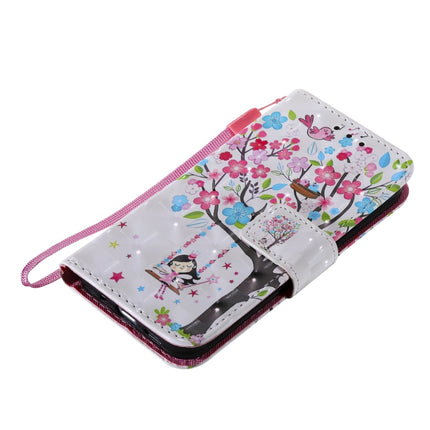 3D Painted Pattern Horizontal Flip Leather Case with Holder & Card Slots & Wallet For iPhone 13 Mini(Girl Under The Tree)-garmade.com