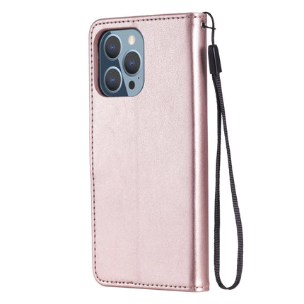 Cat Bee Embossing Pattern Shockproof Horizontal Flip Leather Case with Holder & Card Slots & Wallet For iPhone 13 Pro(Rose Gold)-garmade.com