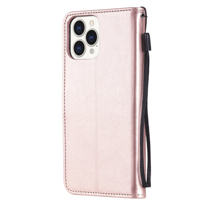 Cat Bee Embossing Pattern Shockproof Horizontal Flip Leather Case with Holder & Card Slots & Wallet For iPhone 13 Pro Max(Rose Gold)-garmade.com