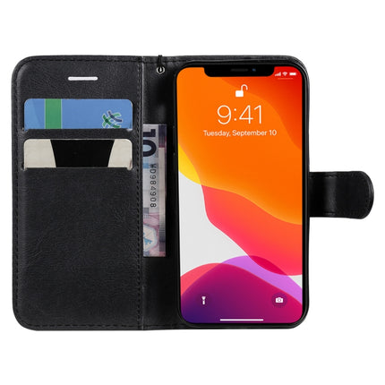 Pure Color Horizontal Flip Leather Case with Holder & Card Slots & Wallet & Lanyard For iPhone 13 mini(Black)-garmade.com