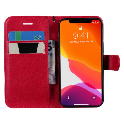 Pure Color Horizontal Flip Leather Case with Holder & Card Slots & Wallet & Lanyard For iPhone 13 mini(Red)-garmade.com