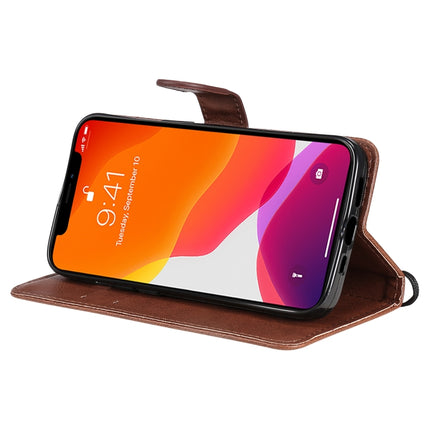 Pure Color Horizontal Flip Leather Case with Holder & Card Slots & Wallet & Lanyard For iPhone 13(Brown)-garmade.com