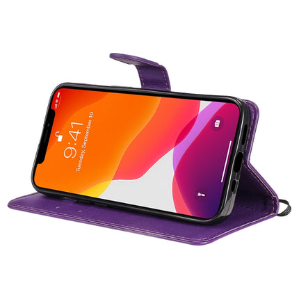 Pure Color Horizontal Flip Leather Case with Holder & Card Slots & Wallet & Lanyard For iPhone 13(Purple)-garmade.com