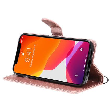 Pure Color Horizontal Flip Leather Case with Holder & Card Slots & Wallet & Lanyard For iPhone 13(Rose Gold)-garmade.com