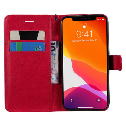 Pure Color Horizontal Flip Leather Case with Holder & Card Slots & Wallet & Lanyard For iPhone 13 Pro(Red)-garmade.com