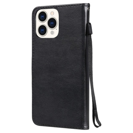 Pure Color Horizontal Flip Leather Case with Holder & Card Slots & Wallet & Lanyard For iPhone 13 Pro Max(Black)-garmade.com