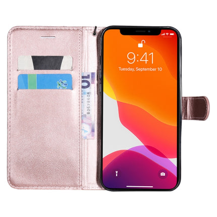 Pure Color Horizontal Flip Leather Case with Holder & Card Slots & Wallet & Lanyard For iPhone 13 Pro Max(Rose Gold)-garmade.com